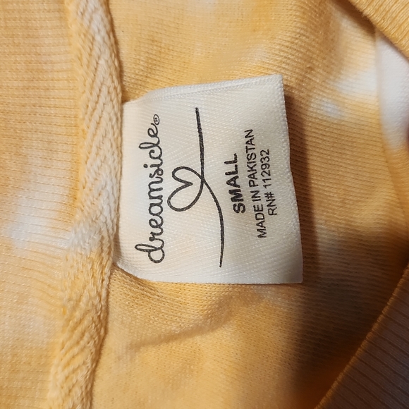 Dreamsicle sleepwear tie-die lounge wear pajama set PJ small sherbert colors S - Picture 3 of 6